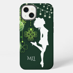 Monogramm Irische Tanz keltische Kleeblätter und L iPhone 13 Hülle