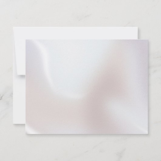 Monogramm Irisierende Perlschimmer-Merkkarte Mitteilungskarte (Rückseite)