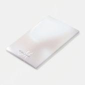 Monogramm Irisierter Perlschimmer Post it Notes Post-it Klebezettel (angewinkelt)