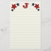 Monogramm J / Anfangs-J-Stangen und -Stationierung Briefpapier (Vorderseite)
