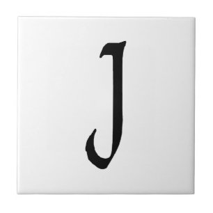 Monogramm "J", Quill text Fliese