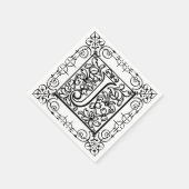 Monogramm J Serviette (Ecke)