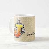 Monogramm J Sockenaffe Tasse (Vorderseite Links)