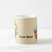 Monogramm J Sockenaffe Tasse (Mittel)
