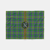 Monogramm-Jäger-Tartan Fleecedecke (Vorderseite (Horizontal))