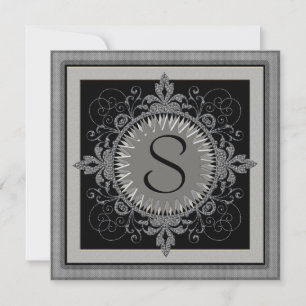 Monogramm-Jubiläumsfeier-Einladung Einladung