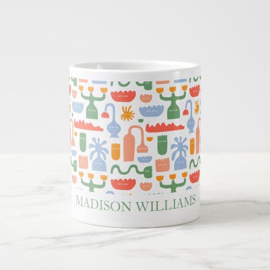 Monogramm Jumbo-Tasse (Vorderseite)
