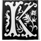 Monogramm K Duschvorhang (Vorderseite)