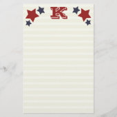 Monogramm K / Erststangen- und Schleifsteine der K Briefpapier (Vorderseite)