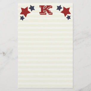 Monogramm K / Erststangen- und Schleifsteine der K Briefpapier