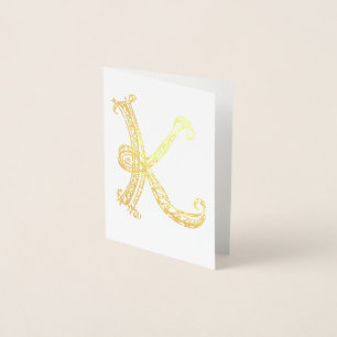Monogramm-K-Folienkarte Folienkarte