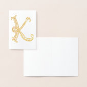 Monogramm-K-Folienkarte Folienkarte (Anzeige)
