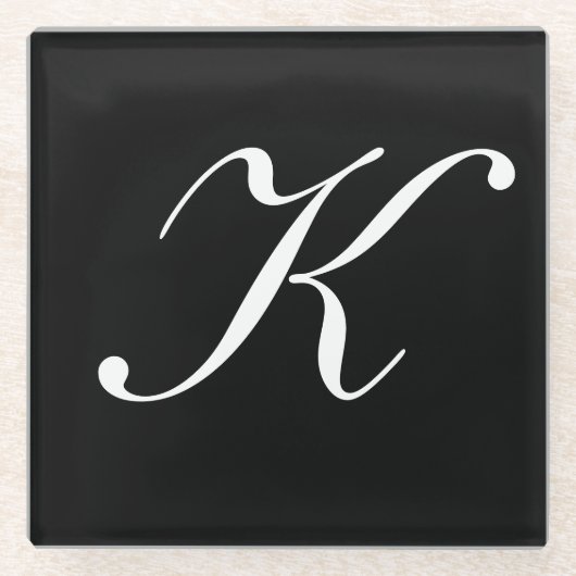 Monogramm K Glasuntersetzer (Vorderseite)