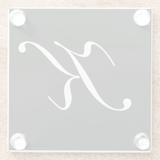 Monogramm K Glasuntersetzer (Rückseite)