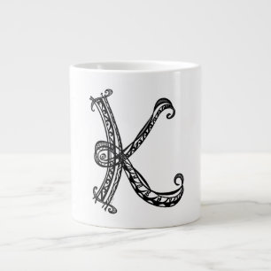 Monogramm-K-Jumbo-Tasse Jumbo-Tasse