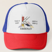 Monogramm "K" - Kimberley Truckerkappe (Vorderseite)