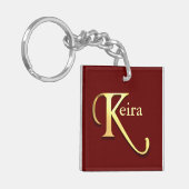 Monogramm K Name Personalisiert Schlüsselanhänger (Vorderseite links)