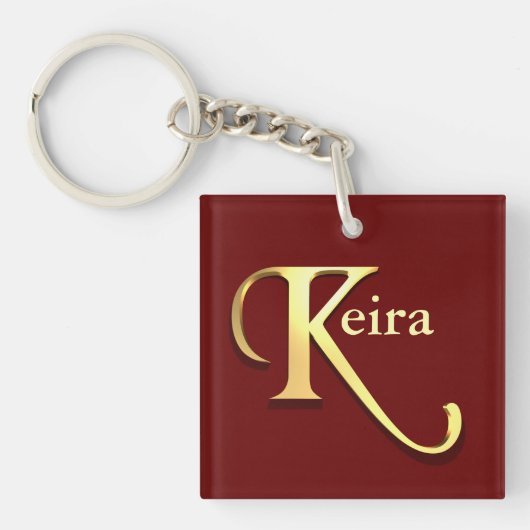 Monogramm K Name Personalisiert Schlüsselanhänger (Vorderseite)