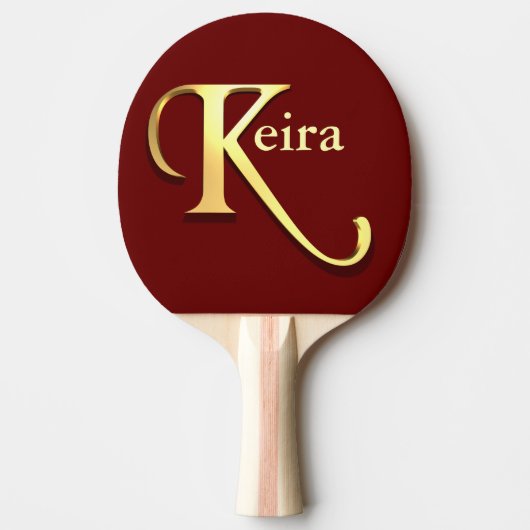 Monogramm K Name Personalisiert Tischtennis Schläger (Vorderseite)