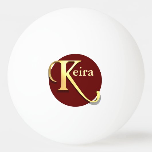 Monogramm K Name Personalisiert Tischtennisball (Vorderseite)