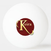 Monogramm K Name Personalisiert Tischtennisball (Rückseite)