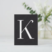 Monogramm K Postkarte (Stehend Vorderseite)