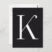 Monogramm K Postkarte (Vorne/Hinten)