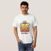 Monogramm K Sock Monkey T-Shirt (Vorne ganz)