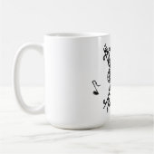 Monogramm-K-Tasse mit Musiknote II Kaffeetasse (Links)
