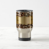 Monogramm-Kaffee-Reise-Tassen-Leopard Reisebecher (Mittel)