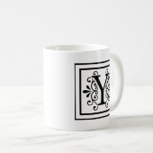 Monogramm-Kaffee-Tasse des Buchstabe-Y Kaffeetasse (VorderseiteRechts)