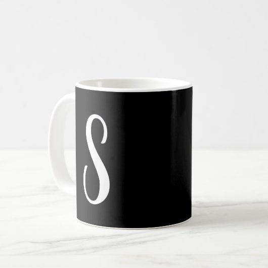 MONOGRAMM KAFFEE TASSE SCRIPT (Vorderseite Links)