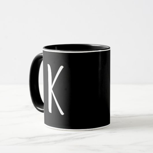 MONOGRAMM KAFFEE TASSE SCRIPT (Vorderseite Links)