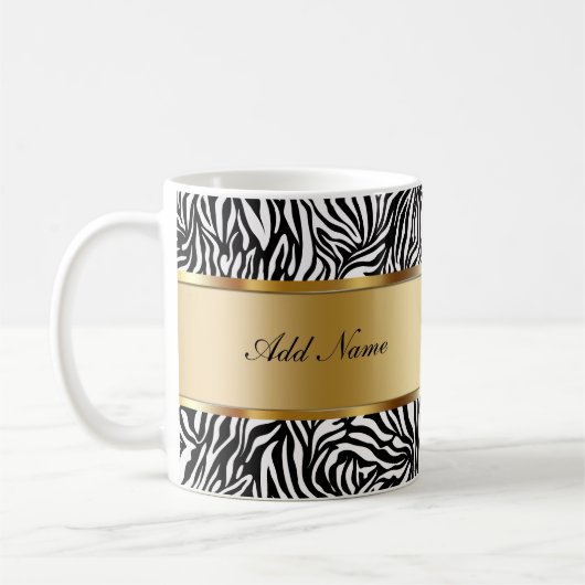 Monogramm-Kaffee-TassenZebra Kaffeetasse (Links)