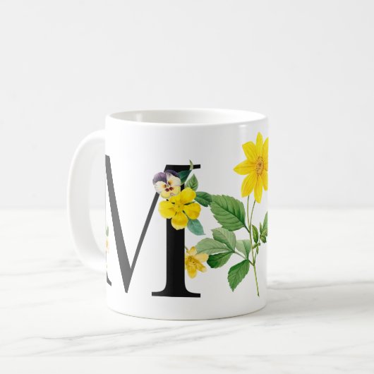 Monogramm Kaffeetasse (Vorderseite Links)