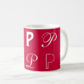 Monogramm Kaffeetasse (VorderseiteRechts)