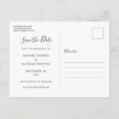 Monogramm Kalender Gold Herzstück Save the Date Ankündigungspostkarte (Rückseite)