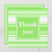 Monogramm Kalkstreifen Dankeskarte (Vorne/Hinten)