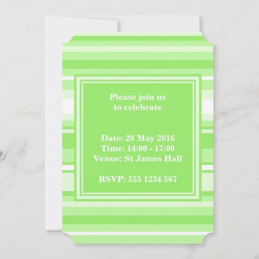 Monogramm Kalkstreifen Einladung (Rückseite)