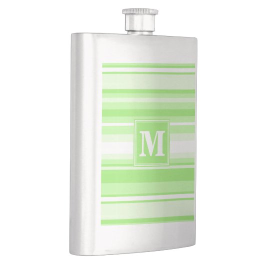 Monogramm Kalkstreifen Flachmann (Rechts)