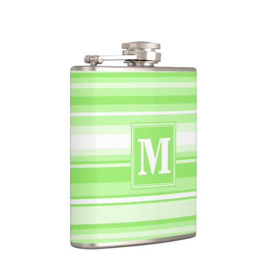 Monogramm Kalkstreifen Flachmann (Rechts)