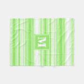 Monogramm Kalkstreifen Fleecedecke (Vorderseite (Horizontal))