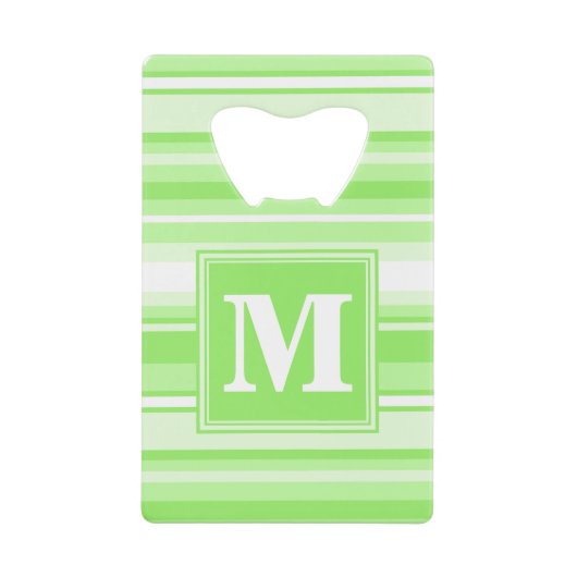 Monogramm Kalkstreifen Geldkarten Flaschenöffner (Vorderseite)
