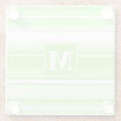 Monogramm Kalkstreifen Glasuntersetzer (Rückseite)