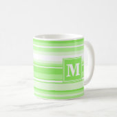Monogramm Kalkstreifen Kaffeetasse (VorderseiteRechts)