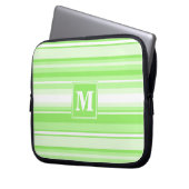 Monogramm Kalkstreifen Laptopschutzhülle (Vorderseite Links)