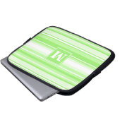 Monogramm Kalkstreifen Laptopschutzhülle (Vorne Knopf)