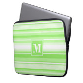 Monogramm Kalkstreifen Laptopschutzhülle (Vorderseite Links)