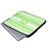 Monogramm Kalkstreifen Laptopschutzhülle (Vorne Knopf)