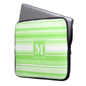 Monogramm Kalkstreifen Laptopschutzhülle (Vorderseite Links)
